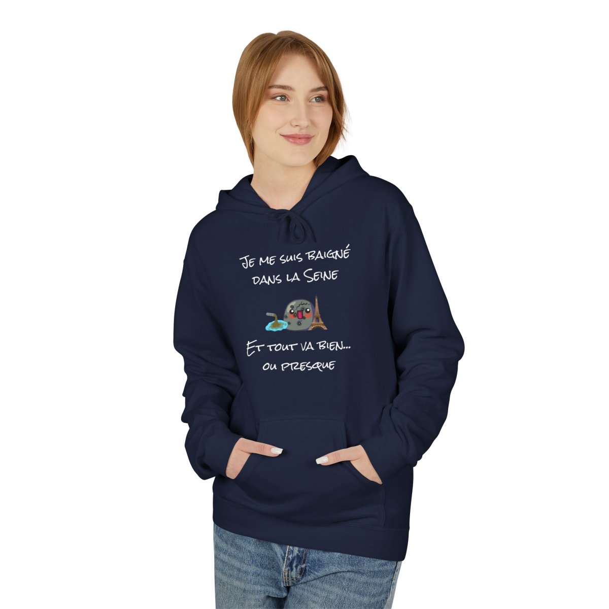 🚰 HOODIE « Je me suis baigné dans la Seine… et tout va bien ! (Enfin, presque…) » – Image 2