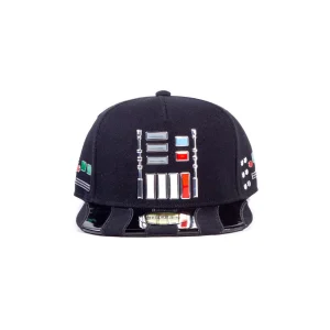 Casquette de panneau d’armure Star Wars Darth Vader Casquette noire sous licence Star Wars Panneau de commande d’armure Darth Vader