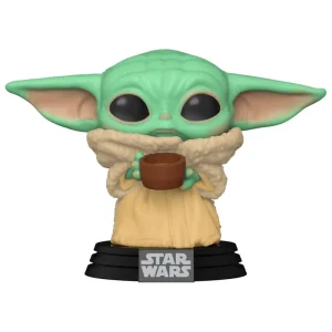 Figurine Funko POP Star Wars Mandalorian Grogu avec Coupe