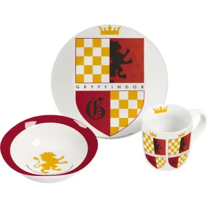Set 3 pièces Vaisselle Gryffondor Harry Potter