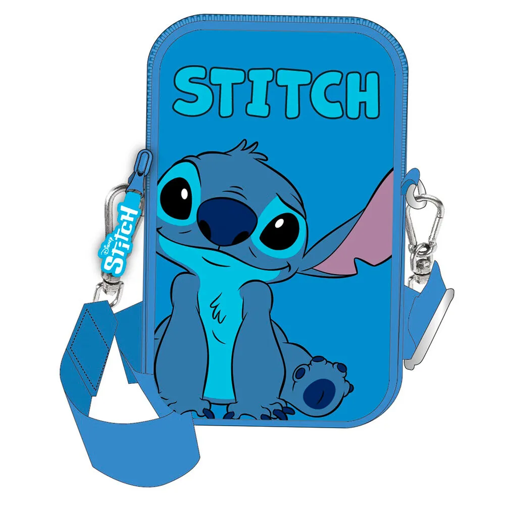 Pochette a bandoulière pour smartphone Stitch bleu
